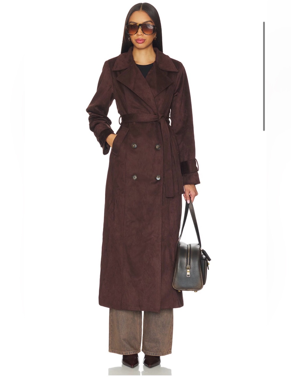 House of Harlow 1960 Brown Trench Coat with Belt- Size S